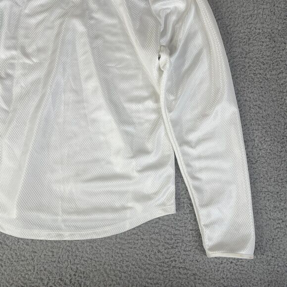 Nike Court Challenger Jacket Men XS White 1/4 Zip Knit Long Sleeve Sweater Shiny - Picture 7 of 12
